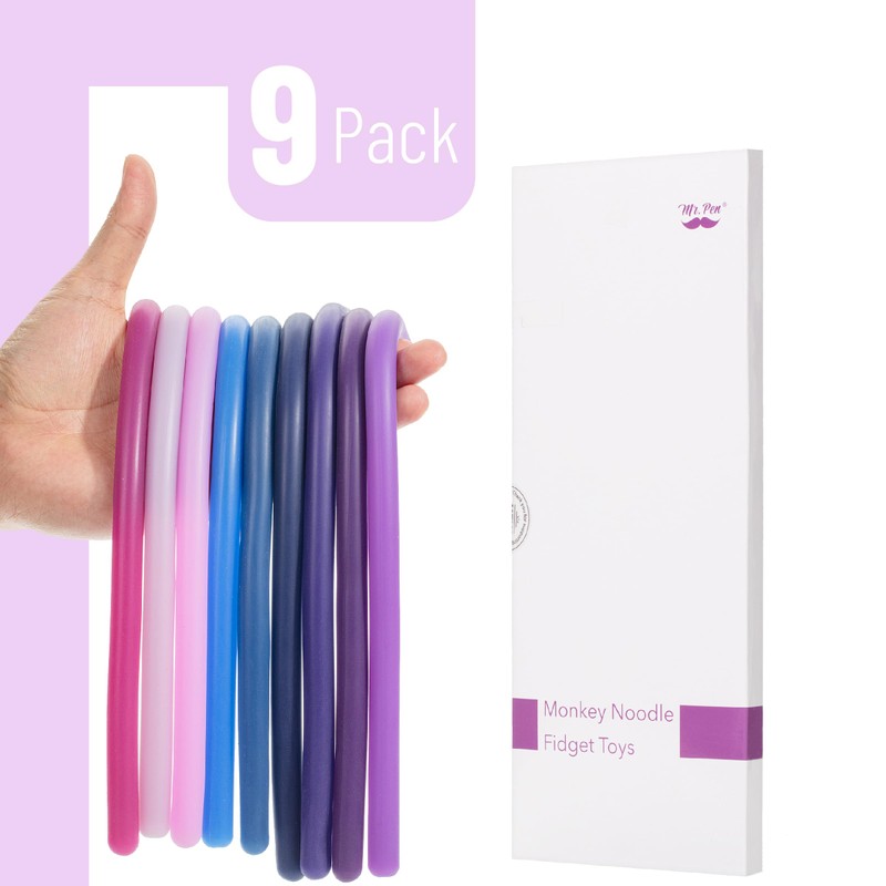 Mr. Pen- Monkey Noodles Fidget Toy, 9 Pack, Magic Castel