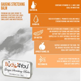 BodyJ4You 37PC Ear Stretching Gauges Kit 14G-00G - Aftercare Balm Wax - Rainbow Steel Tapers Single Flare Plugs Tunnels - Stretchers Expanders Eyelets