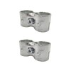 Double Port Parallel Pipe Clamp, 1 Inch OD Steel Tube