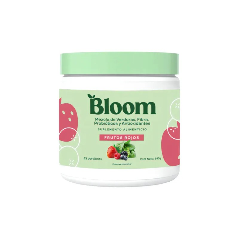 Suplemento en polvo Bloom Greens & superfoods carbohidratos sabor berry