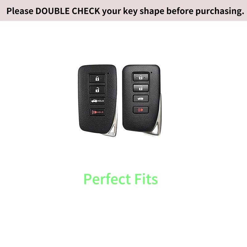 CUIBUKUG for Lexus Key fob Cover Genuine Leather with Keychain,Compatible