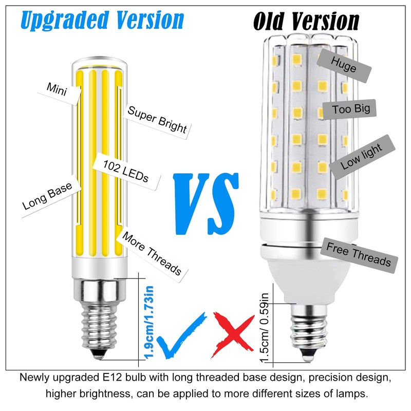 ZHENMING Updated Dimmable E12 LED Bulbs 120W 150W Incandescent Bulb