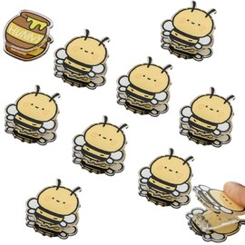 CAIRIAC Bee Chip Clips Cute Bag Clips, Potato Chip Bag Clips, Creative Plastic Bread Bag Clips, Fun Bag Clips for Food Chips, Food Storage (10 Pcs)