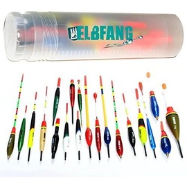 elbfang 20 Piece Float Set | Glow Stick Floats Locking Floats Running Floats | Float Set for Fishing
