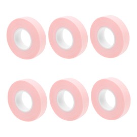 NOLITOY 6 Rolls Lash Tape Non Woven Eye Protective Tape for Eyelash Extensions Breathable Lightweight Skin Friendly Pink for Professionals and DIY Users