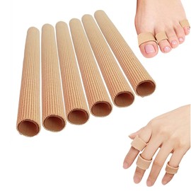 Finger Toe Sleeve Tubes & Open Toe Cap 6 PCS Toe Protectors Gel Rubbing Tube to Prevent The Bunions, hammertoes, Callus, Corn, blisters