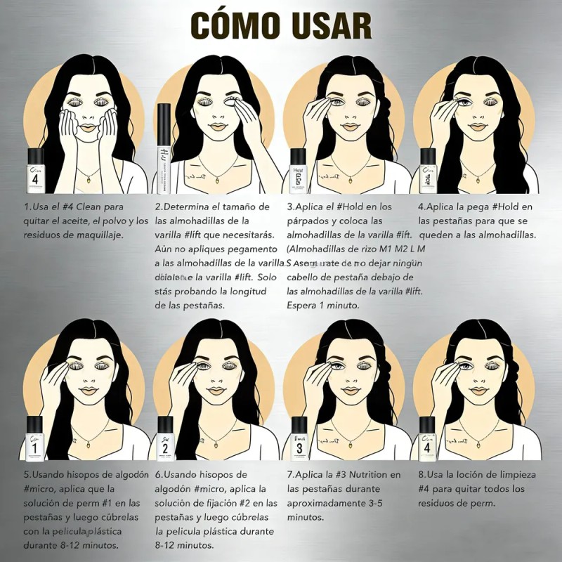 Lash Lifting Y Tinte Kit De Ceja Y Pestaña Con
