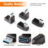 KUOQIY 4 pieces USB 3.0 angle adapter, 90° angle adapter,
