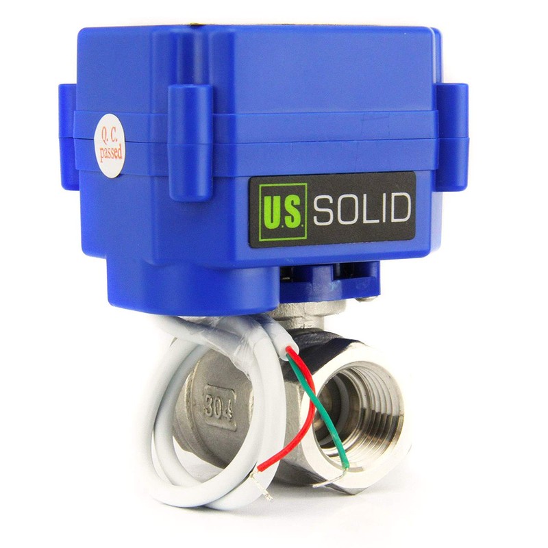 U.S. Solid Motorized Ball Valve- Stainless Steel Ball Valve with