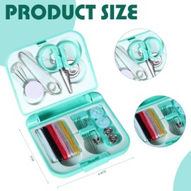 Mini Sewing Kit Portable Sewing Supplies Sewing Needles Travel Sewing Kit Needle and Thread Kit Sewing kits for Home Travel Emergency Adults Green