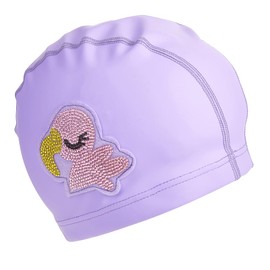 Bling2O Kids Swimming Cap - Purple Flamingo