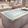 LANGBOHOS Tempered Glass Cutting board for Kitchen with Lip，Clear Glass