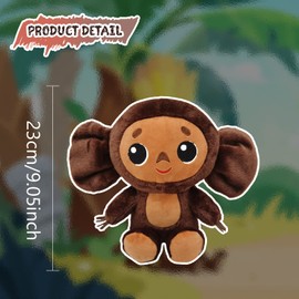 JIASHA Cheburashka Monkey Funny Plush, Big Eared Monkey Plush Toy Doll, Plush Monkey Toy, Plush Doll Gifts for Children, Toddlers, Companion, Soft Fluffy Toy