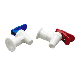 Water Cooler Faucet Anti-Leakage Drinking Lever Dump Valve Water Dispenser Accessories (Red + Blue)2PCS