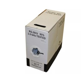 My Cable Mart RG59 DUAL SHIELD Black HI-BANDWIDTH Bulk Coax Cable PER FOOT   Black