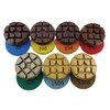 3" Resin Bond Diamond Polishing Pads, Dark Resin, Set of