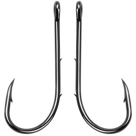 Baitholder Fishing Hooks -100Pcs Long Shank Beak Bait Holder Hooks Offset Bait Holder Jig Fishing Hooks with 2 Baitholder Barbs, Size: #4-6/0