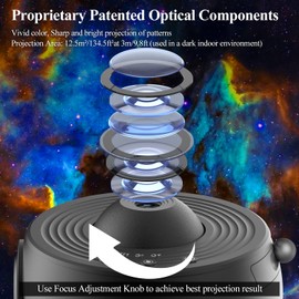 Star Projector, SOMKTN Planetarium Projector with Timer, 4K 13 HD Film Discs, 360° Rotation, Space Projector, Galaxy Projector for Kids & Adults Bedroom Christmas Decor
