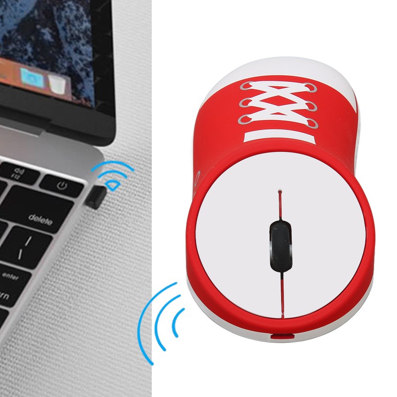 2.4G Shoe Wireless Mouse 1200DPI Slim Optical Portable Cute Ergonomic