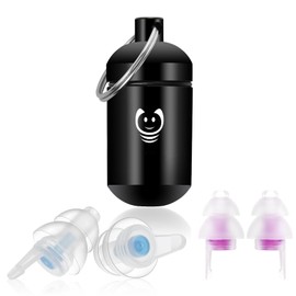 Aeroplane Ear Plugs, 2 Pairs, 25 dB Noise Insulation, 100 x Reusable, Painless Flying Travel Ear Plugs, Pressure Compensation on the Aeroplane Ear Protection Plugs for Adults Children 12+