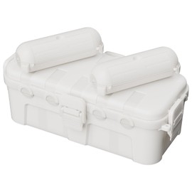 Flemoon Medium Outdoor Electrical Box Waterproof, Bundled W/ 2 Compact Size Outdoor Extension Cord Cover for Outlet, Plug, Socket, Timer, Power Strip, Holiday Light Decoration, White