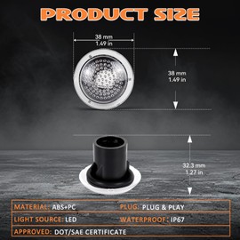 AreLokpri Side Marker Repeater Lights Compatible with 2010-2021 Ford Transit Connect, Clear Lens Full LED Front Fender Light Assembly 2PCS