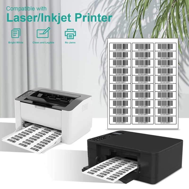 MFLABEL Address Labels 1x2.625 Inch - 30 Per Sheet White