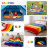 Soft Rainbow Flannel Throw Blanket for Couch 40x60 Cozy Throw