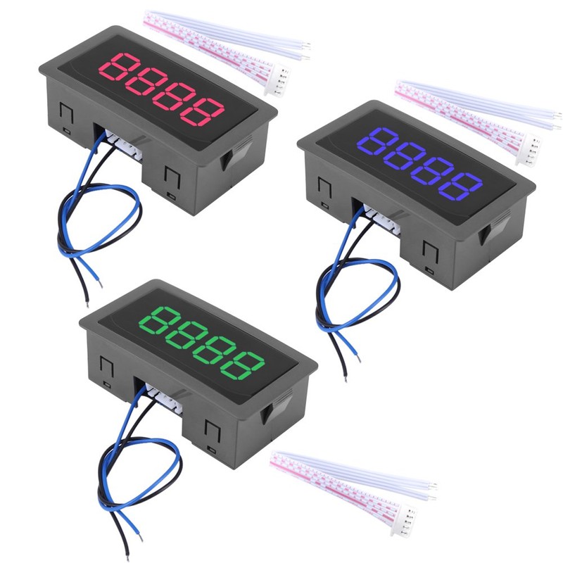 Digital Display Counter, 4-Digit LED, DC 8-24V, 3.1 x 1.5