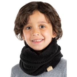 Funky Junque Kids Fleece Lined Scarf - Black