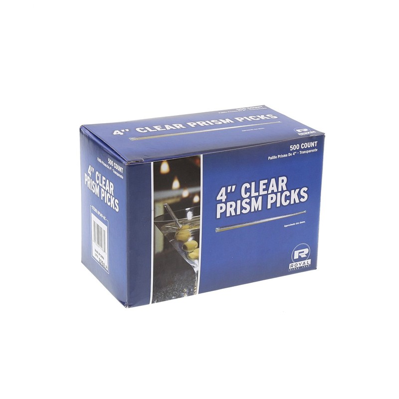 Royal 4" Clear Prism Pick, Package of 500