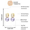 Huge Tomato Pearl Drop Earrings Pearl Huggie Earrings 12mm Pearl