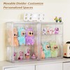 Acrylic Display Case with Movable Dividers, Clear Figure Display Cases