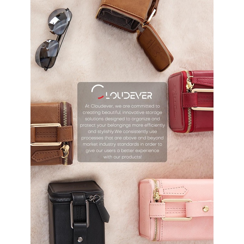 cloudever Sunglasses Travel Case Organizer Hangable for Men Women, Eyeglasses