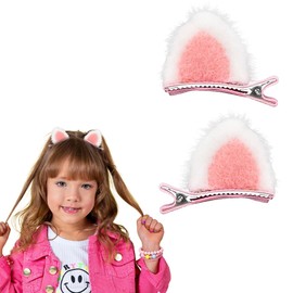2Pcs Cat Ear Hair Clips for Women Girls Cat Ears Hair Barrette for Thin Thick Hair Accessories for Party Prom Costume Decor