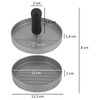 BBQ-Toro Aluminium burger press, diameter 11.8 cm, grey, meat shaper,