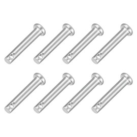 sourcing map 8Pcs 1/8" x 5/8" Single Hole Clevis Pins, 304 Stainless Steel Flat Head Clevis Pins Hitch Pin for Trailer Latch, Mechanics Repair, Furniture Installation, Industrial Equipment