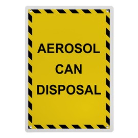 Aerosol Can Disposal Sign, 8.5 x 11 in" OSHA Compliant Information Sign, Weatherproof Plastic, UV resistant & Easy-to-Read Signage