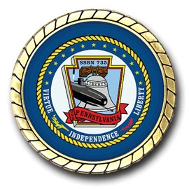 Military Productions USS Pennsylvania SSBN-735 Emblem US Navy Challenge Coin