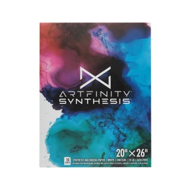 Artfinity Synthesis Watercolor Paper Pads - White 74lb., 200gsm Synthetic Paper for Painting, Sketching, and More! - 20x26"
