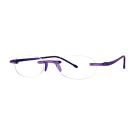 Scojo New York Gels Original Blue Light Reading Glasses, Handmade Scratch Resistant Readers for Women and Men, Matte Amethyst Crystal - 1.00x