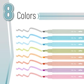 Mr. Pen- Aesthetic Highlighters, 8 pcs, Chisel Tip, Pastel & Vintage Colors, Cute Highlighters Assorted Colors, Bible Highlighters and Pens No Bleed, No Bleed Highlighters for Bible Pages No Bleed
