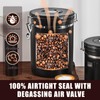 Hisdricus Coffee Bean Container (1.5 L), Airtight, Stainless Steel Coffee