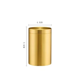 Ushinelit Brass Tea Canister, Small Portable Caddy Storage Container for Tea Coffee Nuts (Small Size 1.77” x 2.95”)
