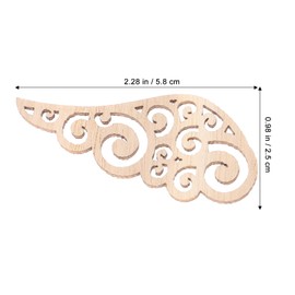 PRETYZOOM 80 PCS Angel Wings Wood Slices Unfinished Wood DIY Craft Angel Wing Shaped Hanging Ornaments for Wedding Birthday Christmas Decorations