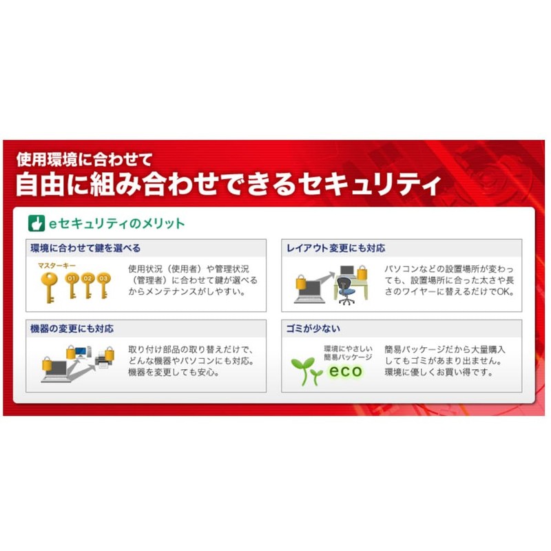 Sanwa Supply Security Wire (Wire Length 7.8 ft (2.0 m)