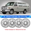 WEISIGAO Chrome Wheel Hubcaps Compatible with Ford Van E150 E250