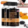 Balincer Organic Turmeric Curcumin with Ginger and Black Pepper Capsules-for