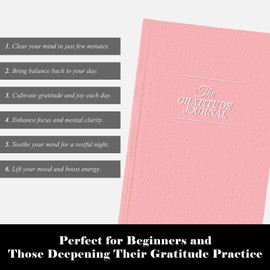 The Gratitude Journal for Women, Men - Daily Guided Journal for Happiness, Affirmation, Mindfulness, Reflection & Self Care - Undated (Pink)