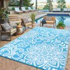 Findosom Waterproof Outdoor Rug 6' x 9' - Reversible Mandala